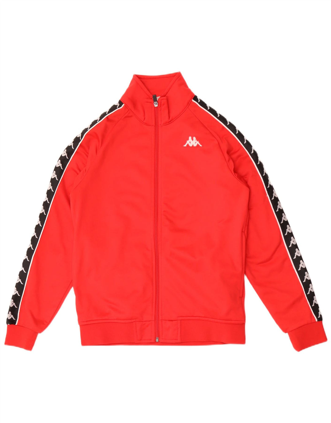 KAPPA Mens Graphic Tracksuit Top Jacket Small Red Colourblock Polyester
