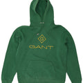 Gant Mens Graphic Hoodie Jumper Medium Green Cotton