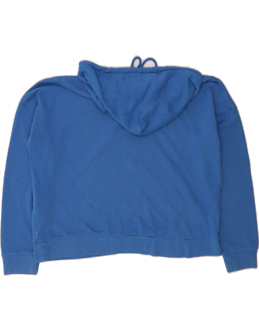 LEVI'S Womens Oversized Graphic Hoodie Jumper UK 14 Medium Blue Cotton Vintage Levi's and Second-Hand Levi's from Messina Hembry 