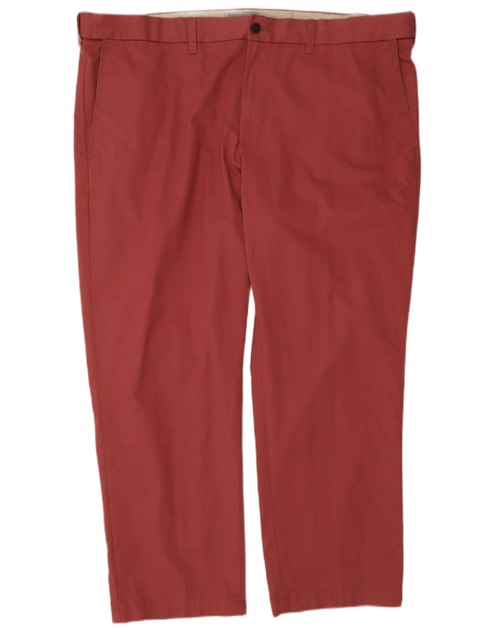 Marks & Spencer Mens Regular Chino Trousers W44  L29 Pink Cotton