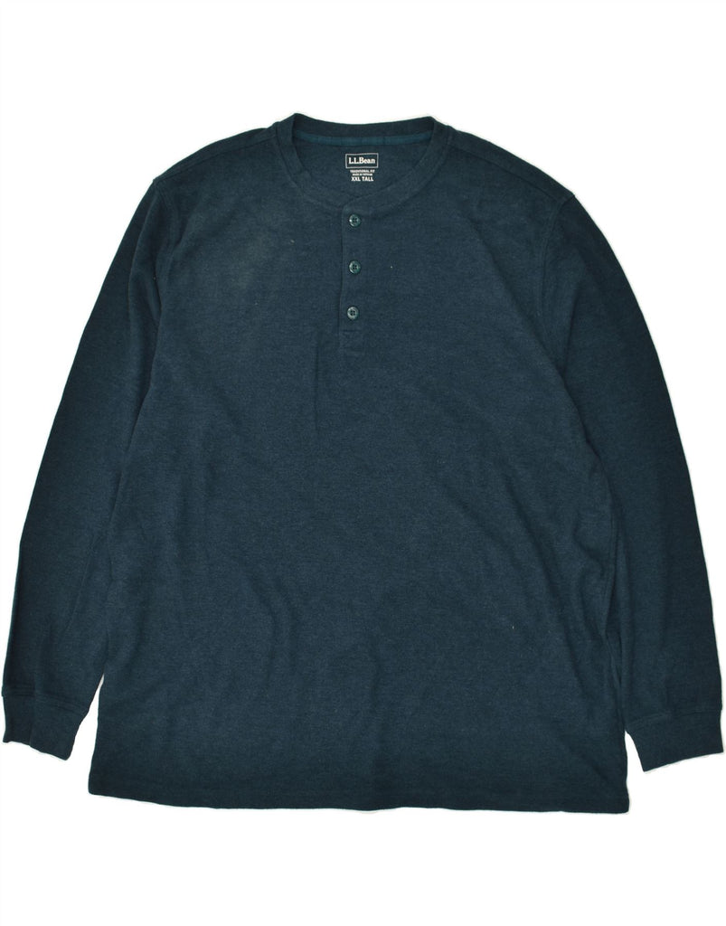 L.L.BEAN Mens Traditional Fit Top Long Sleeve 2XL Green Cotton | Vintage L.L.Bean | Thrift | Second-Hand L.L.Bean | Used Clothing | Messina Hembry 