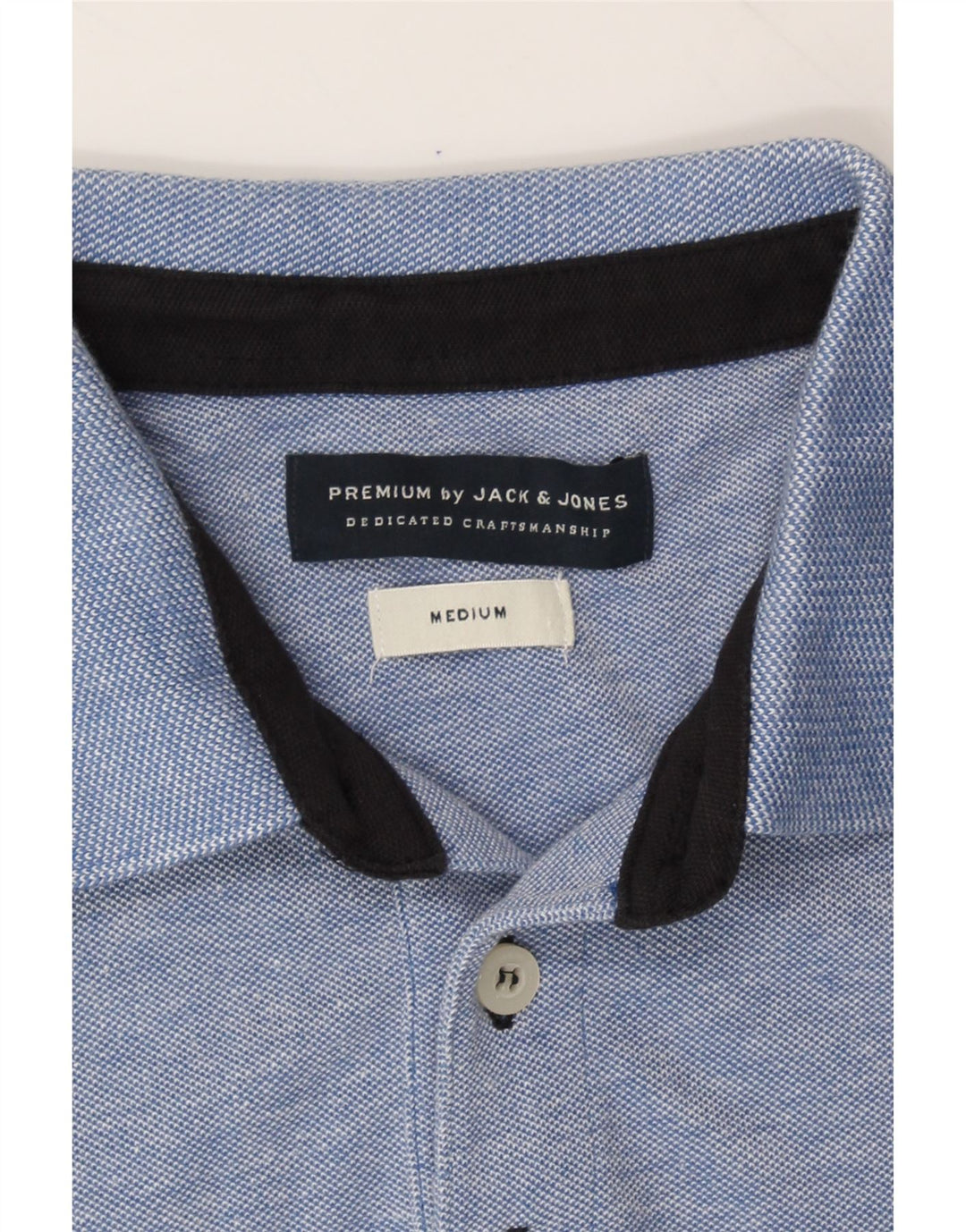 JACK & JONES Mens Polo Shirt Medium Blue Cotton Vintage Jack & Jones and Second-Hand Jack & Jones from Messina Hembry 
