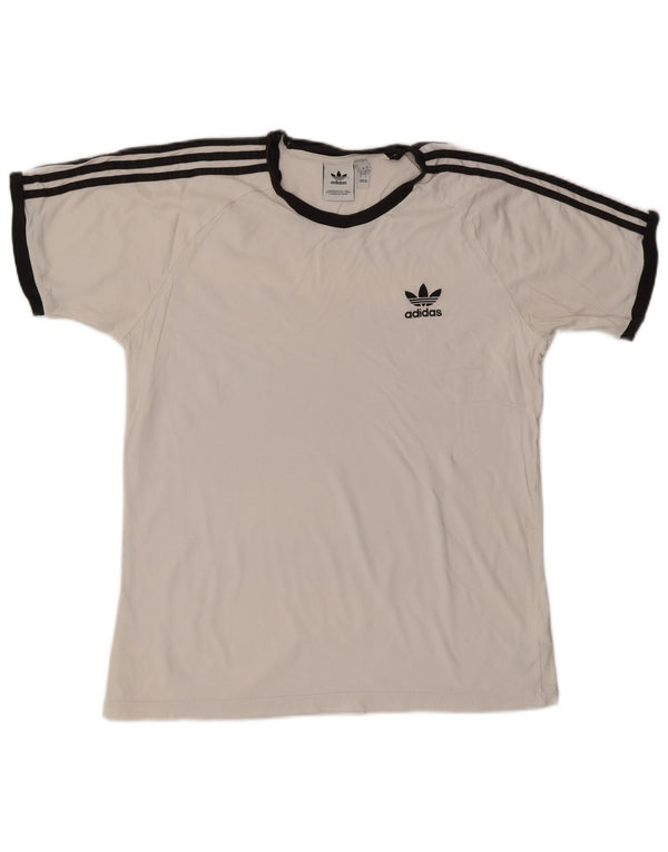 ADIDAS Mens T-Shirt Top Large White Cotton