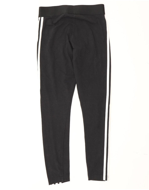 Adidas Womens Leggings UK 8/10 Small Black Cotton