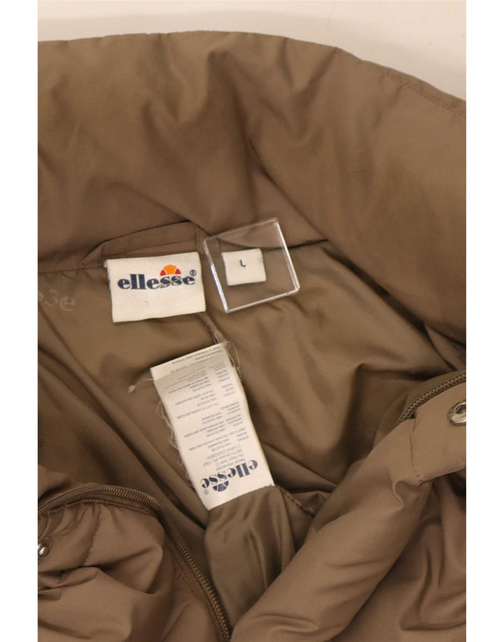 Ellesse Mens Padded Jacket UK 40 Large Beige Polyester