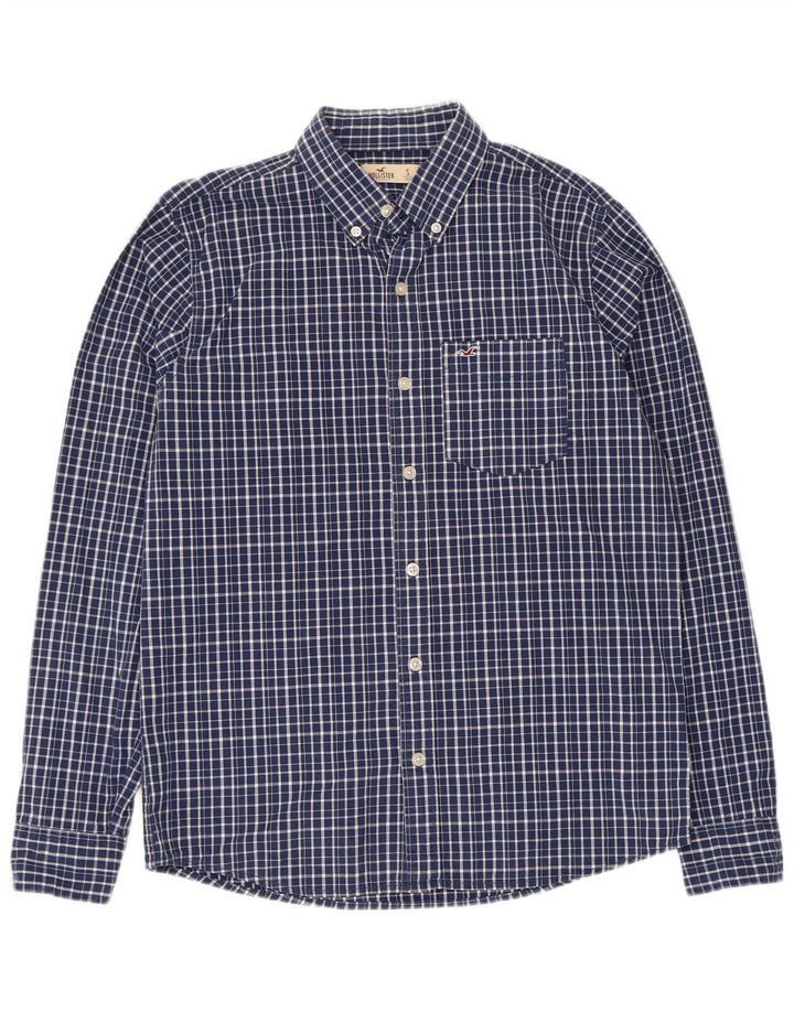 Hollister Mens Shirt Small Blue Check Cotton