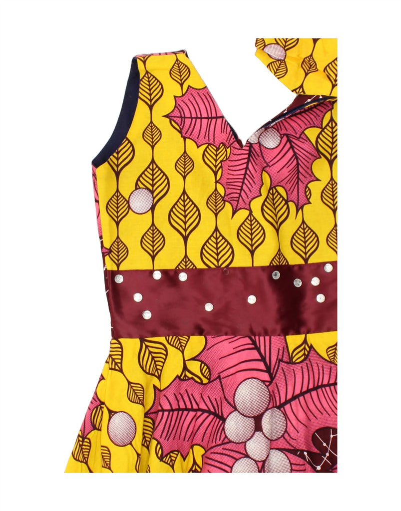 VINTAGE Womens Sleeveless Basic Dress UK 4 XS Multicoloured Floral | Vintage Vintage | Thrift | Second-Hand Vintage | Used Clothing | Messina Hembry 