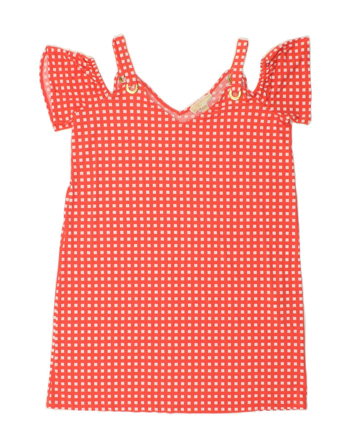 MICHAEL KORS Womens Blouse Top UK 16 Large Red Check Polyester Vintage Michael Kors and Second-Hand Michael Kors from Messina Hembry 