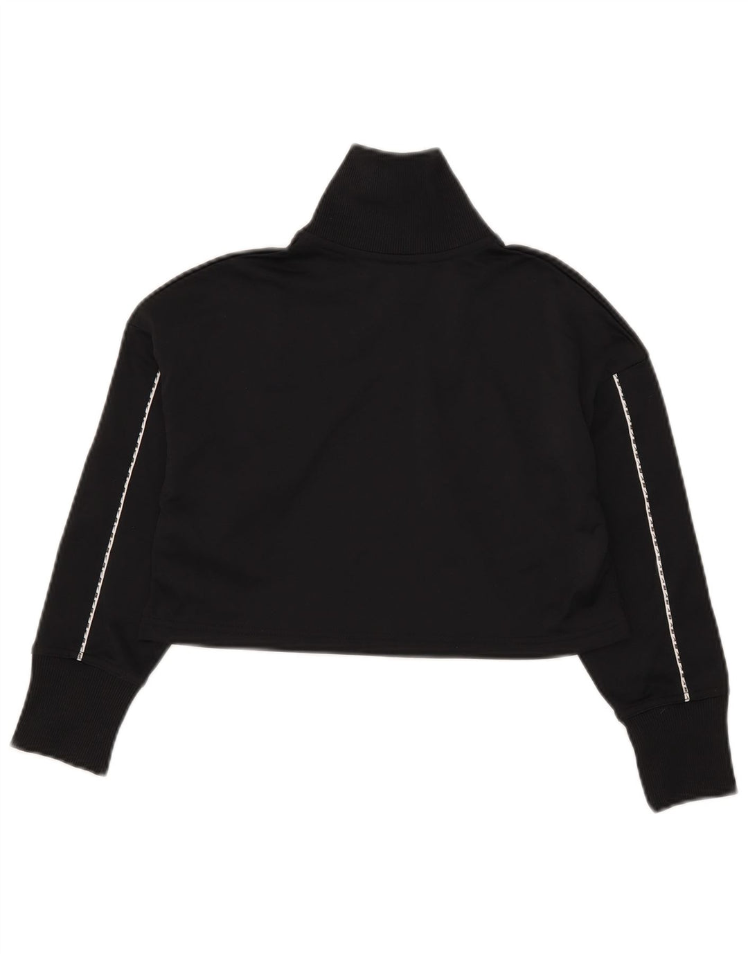 Nike Womens Crop Tracksuit Top Jacket UK 10 Small Black Polyester