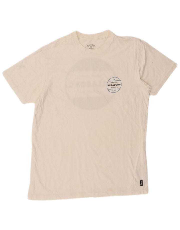Billabong Mens Graphic T-Shirt Top Medium White Cotton
