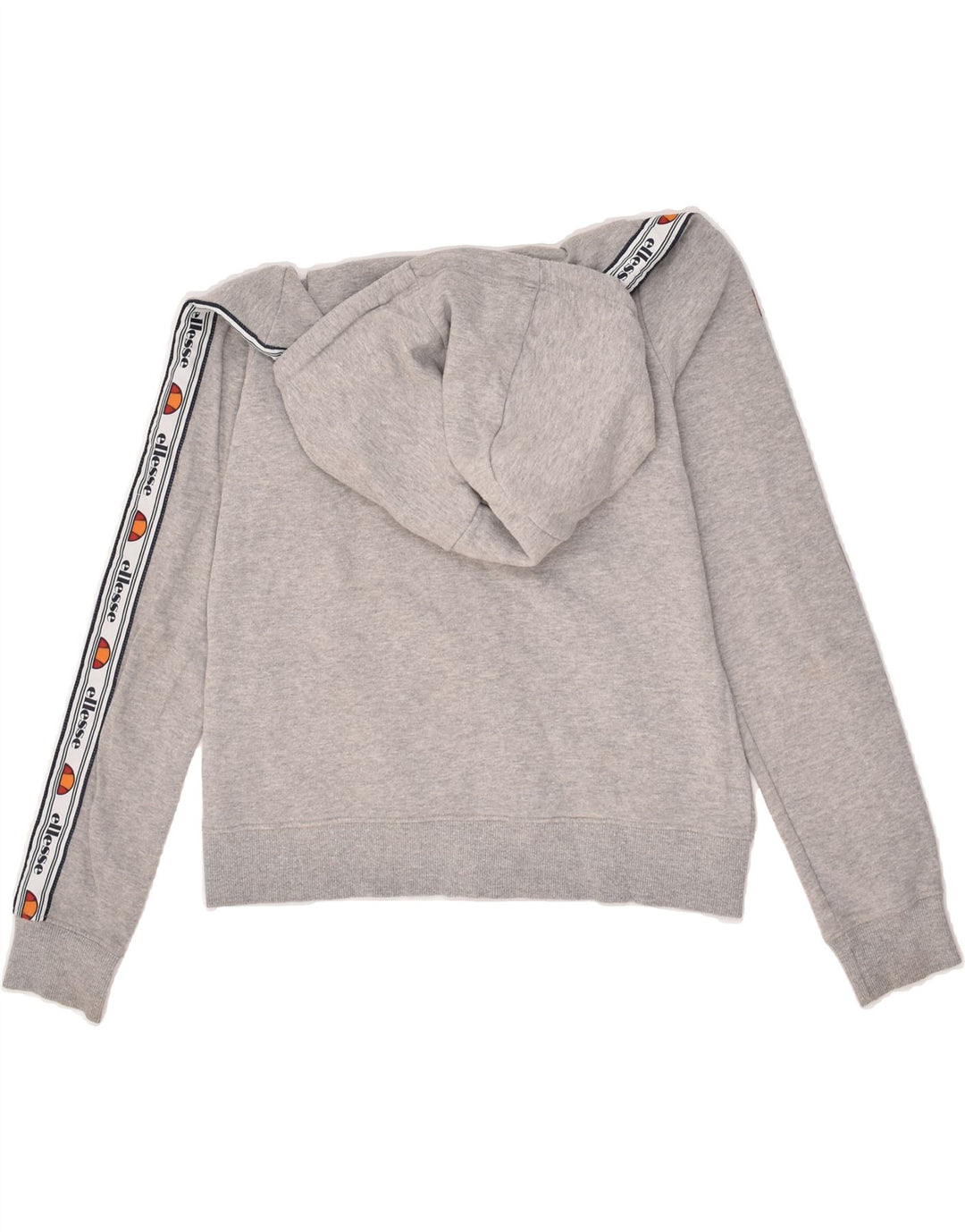 ELLESSE Womens Zip Hoodie Sweater UK 10 Small  Grey Cotton | Vintage Ellesse | Thrift | Second-Hand Ellesse | Used Clothing | Messina Hembry 