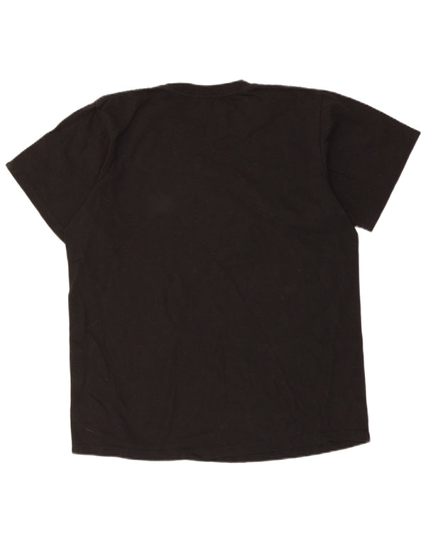 Hard Rock Cafe Womens Seville Graphic T-Shirt Top UK 14 Medium Black Cotton