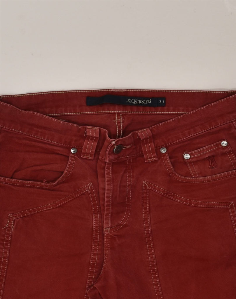 JECKERSON Mens Slim Jeans W31 L31  Burgundy Cotton | Vintage Jeckerson | Thrift | Second-Hand Jeckerson | Used Clothing | Messina Hembry 