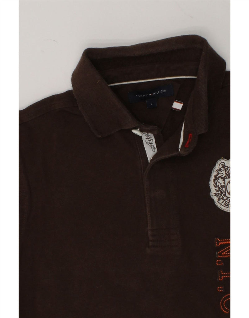 TOMMY HILFIGER Boys Graphic Polo Shirt 6-7 Years Black Cotton | Vintage Tommy Hilfiger | Thrift | Second-Hand Tommy Hilfiger | Used Clothing | Messina Hembry 