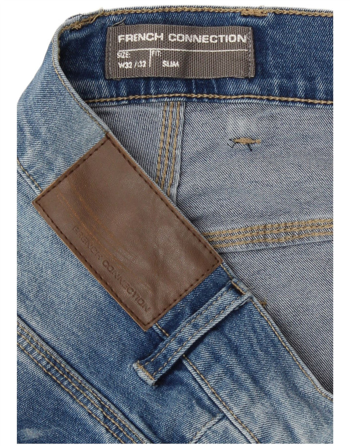 French Connection Mens Slim Jeans W32 L32 Blue Cotton