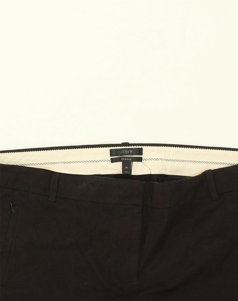 J. CREW Womens Straight Chino Trousers UK 16 Large W38 L24 Black Cotton | Vintage J. Crew | Thrift | Second-Hand J. Crew | Used Clothing | Messina Hembry 