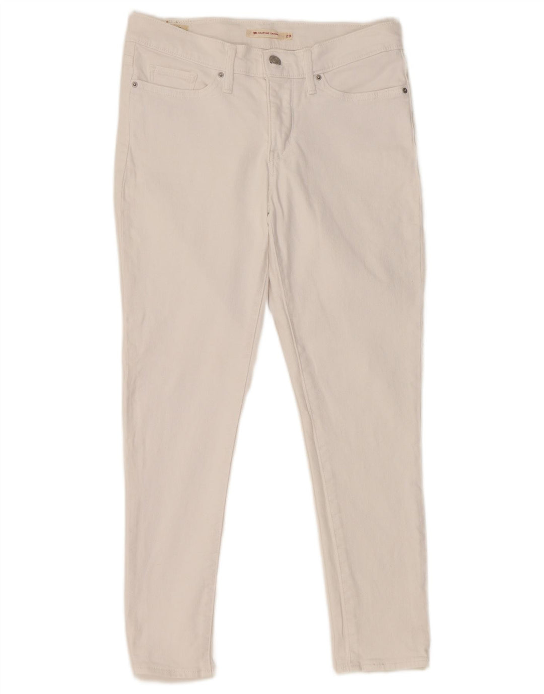 LEVI'S Womens 311 Shaping Skinny Jeans W29 L26 White Cotton