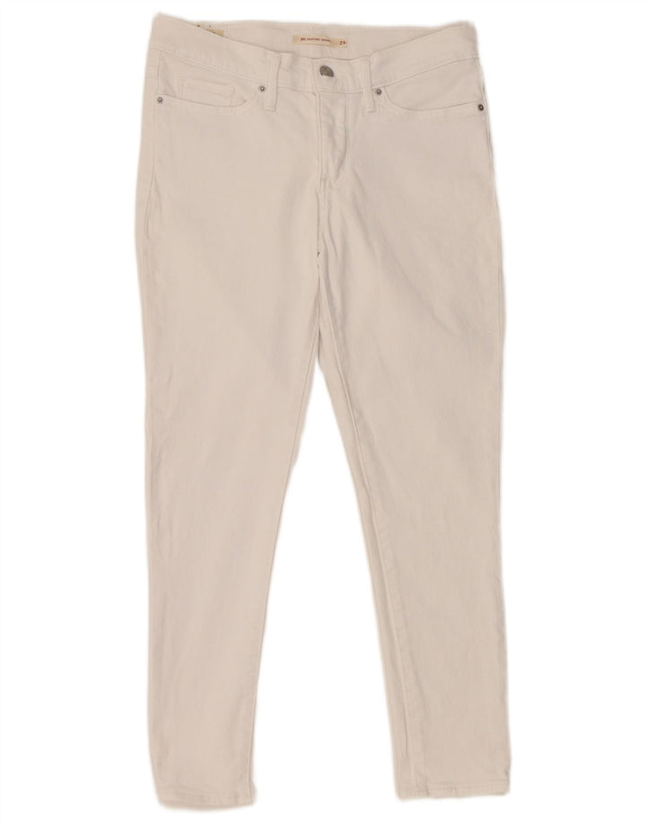 LEVI'S Womens 311 Shaping Skinny Jeans W29 L26 White Cotton