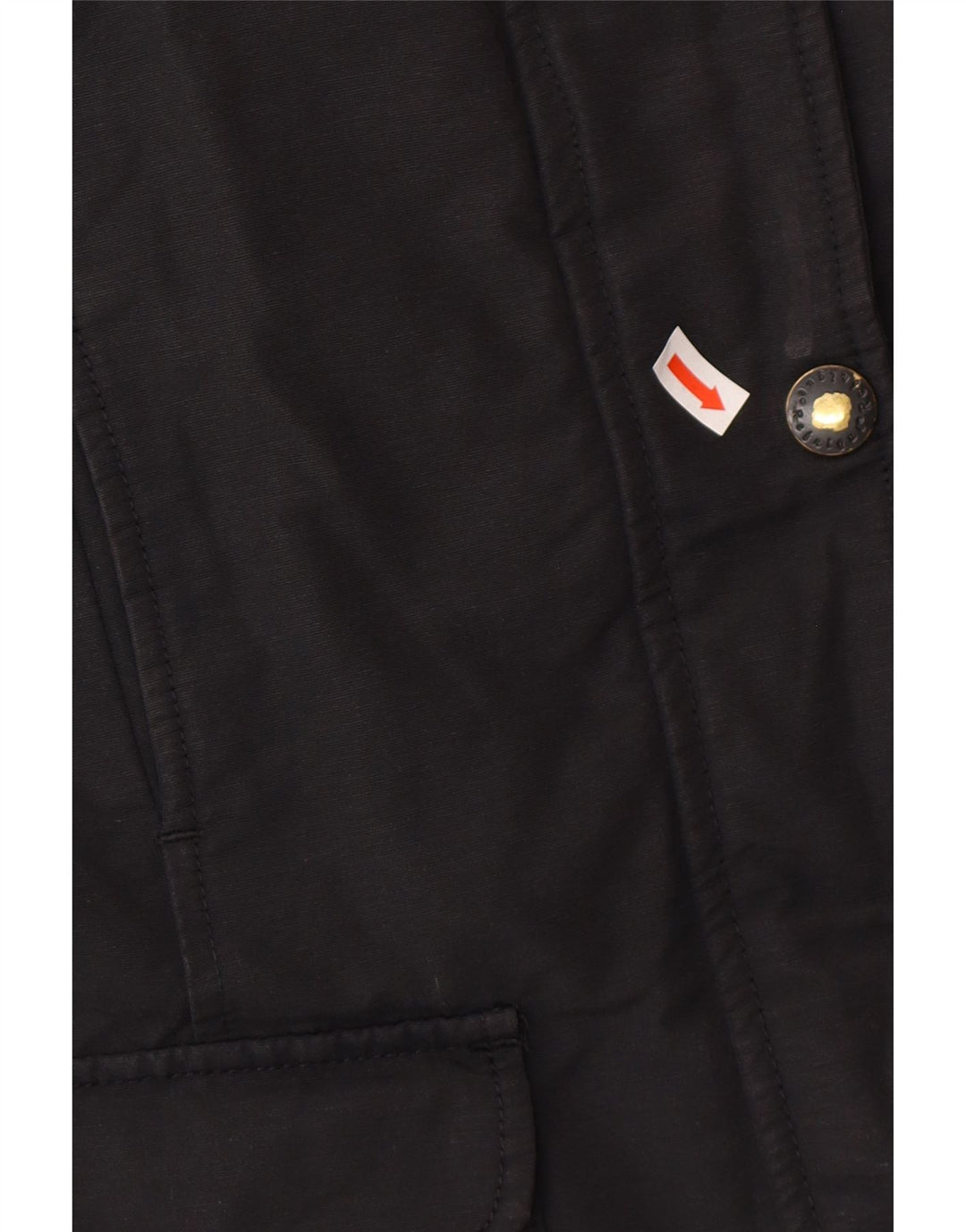 Refrigue Womens Hooded Parka Jacket UK 10 Small Black Cotton