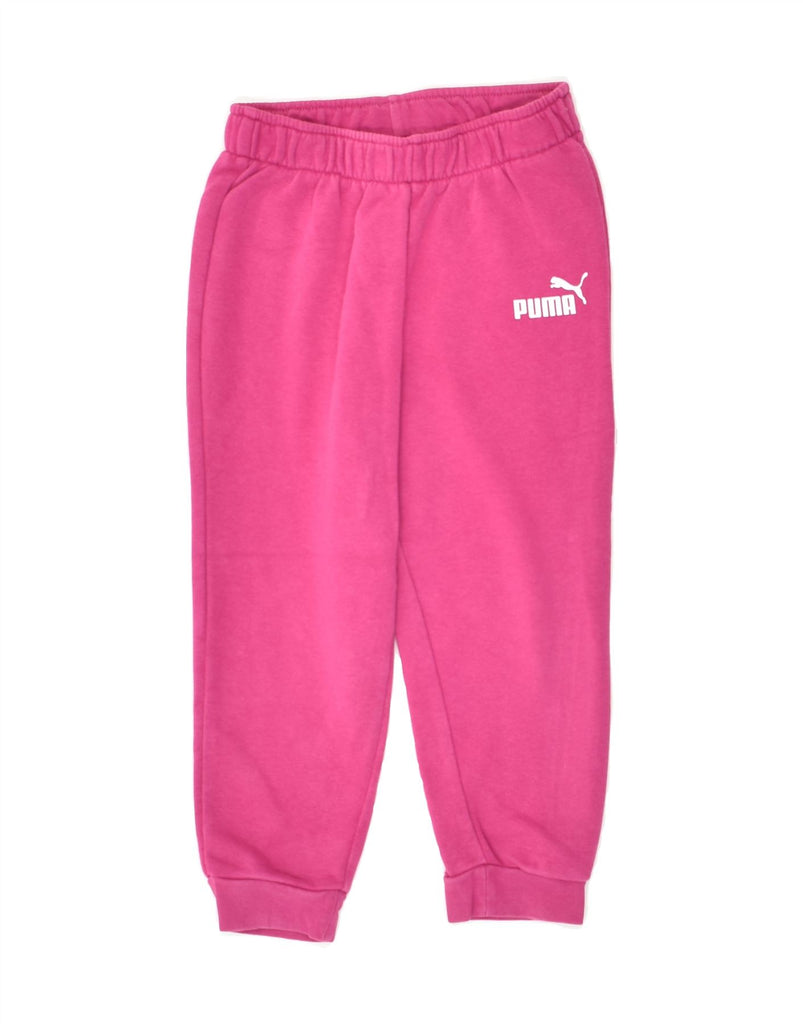 PUMA Girls Tracksuit Trousers Joggers 3-4 Years Pink Cotton | Vintage Puma | Thrift | Second-Hand Puma | Used Clothing | Messina Hembry 