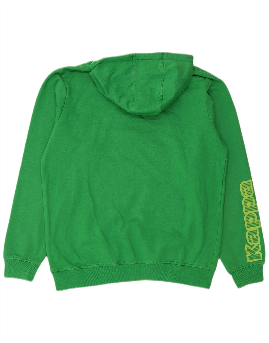 KAPPA Mens Graphic Hoodie Jumper Large Green Cotton