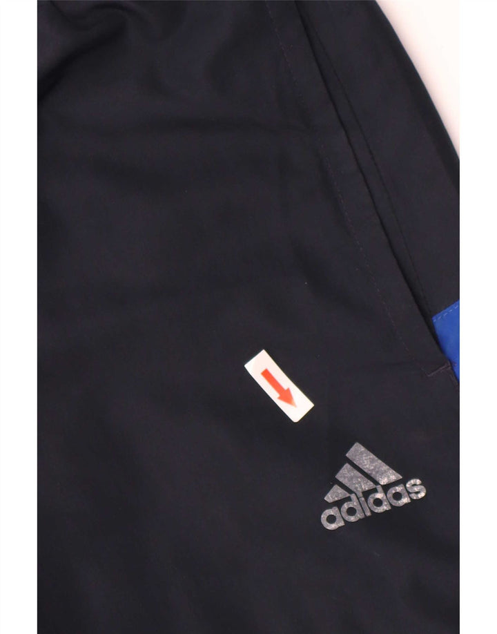 Adidas Mens Tracksuit Trousers Small Navy Blue Colourblock Polyester