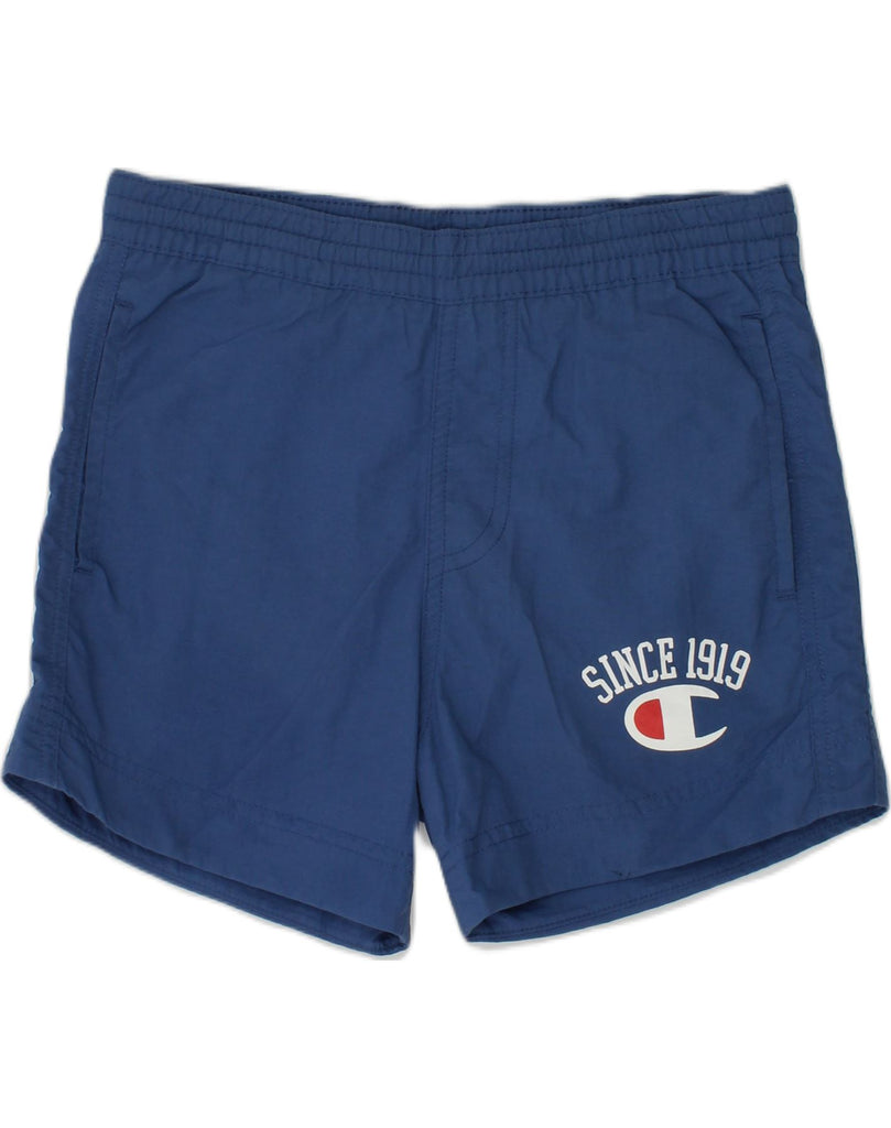 CHAMPION Boys Sport Shorts 5-6 Years XS Blue Polyamide | Vintage Champion | Thrift | Second-Hand Champion | Used Clothing | Messina Hembry 