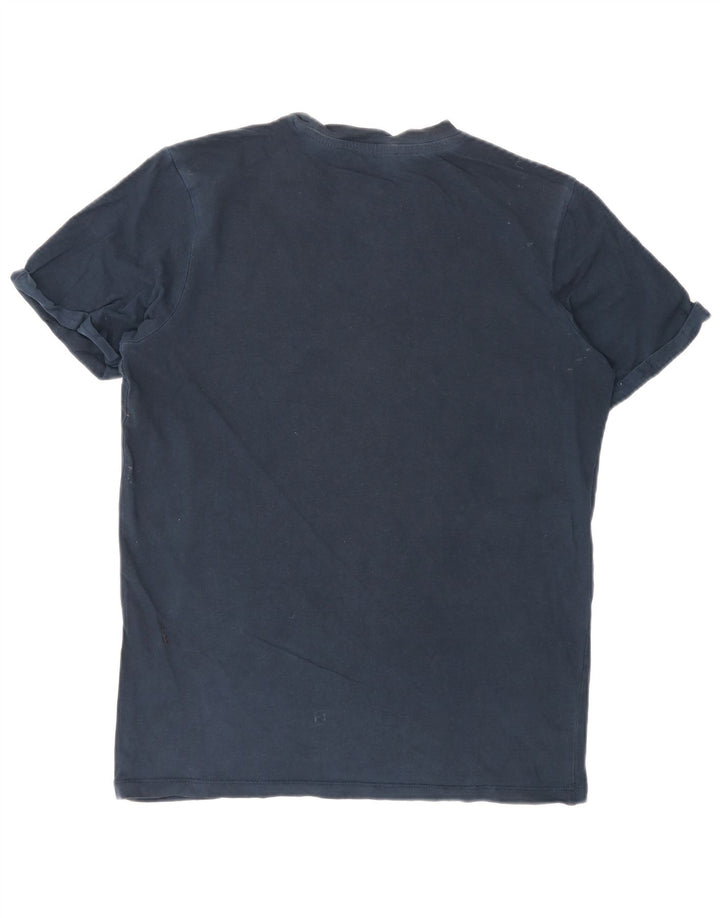 Jack & Jones Mens T-Shirt Top Small Navy Blue Cotton
