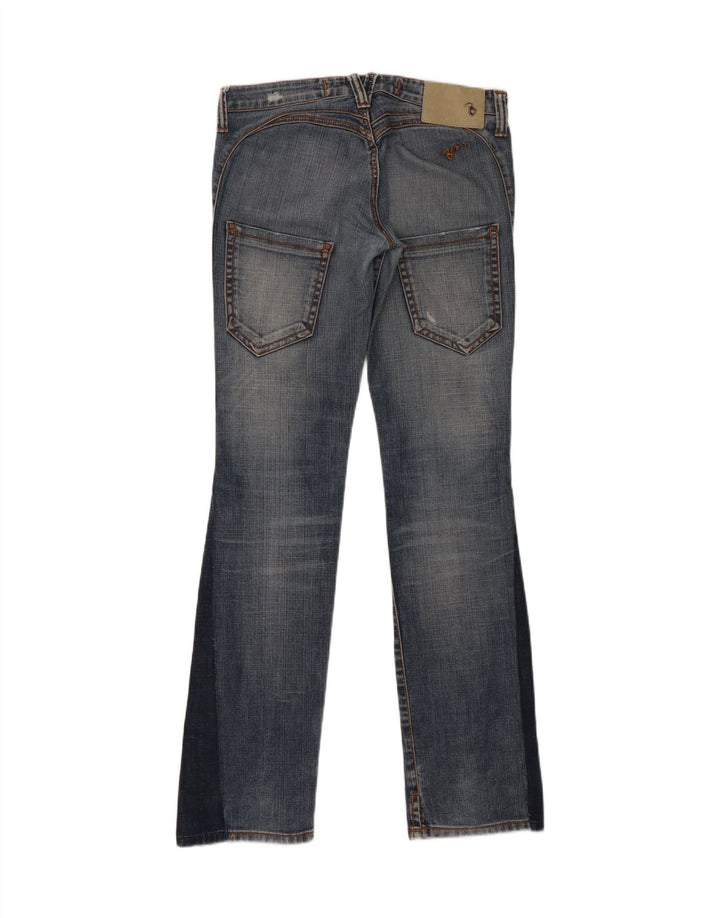 Bray Steve Alan Womens Bootcut Slim Jeans W30 L33 Blue Colourblock Cotton