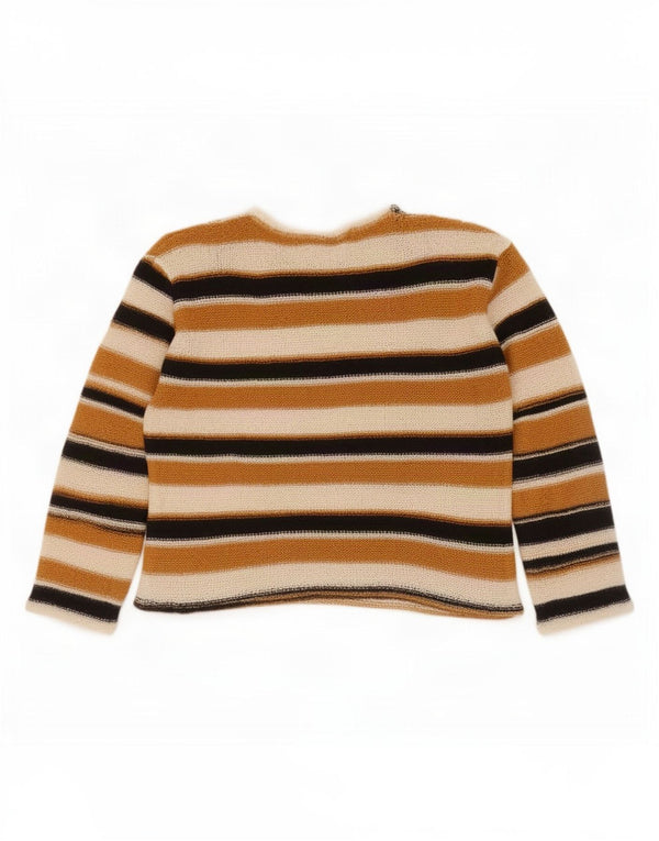 Zara Womens Boat Neck Jumper Sweater UK 14 Large Multicoloured Striped