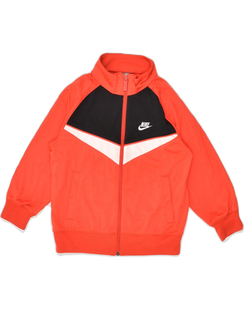 NIKE Boys Tracksuit Top Jacket 5-6 Years Medium  Red Colourblock Polyester | Vintage Nike | Thrift | Second-Hand Nike | Used Clothing | Messina Hembry 