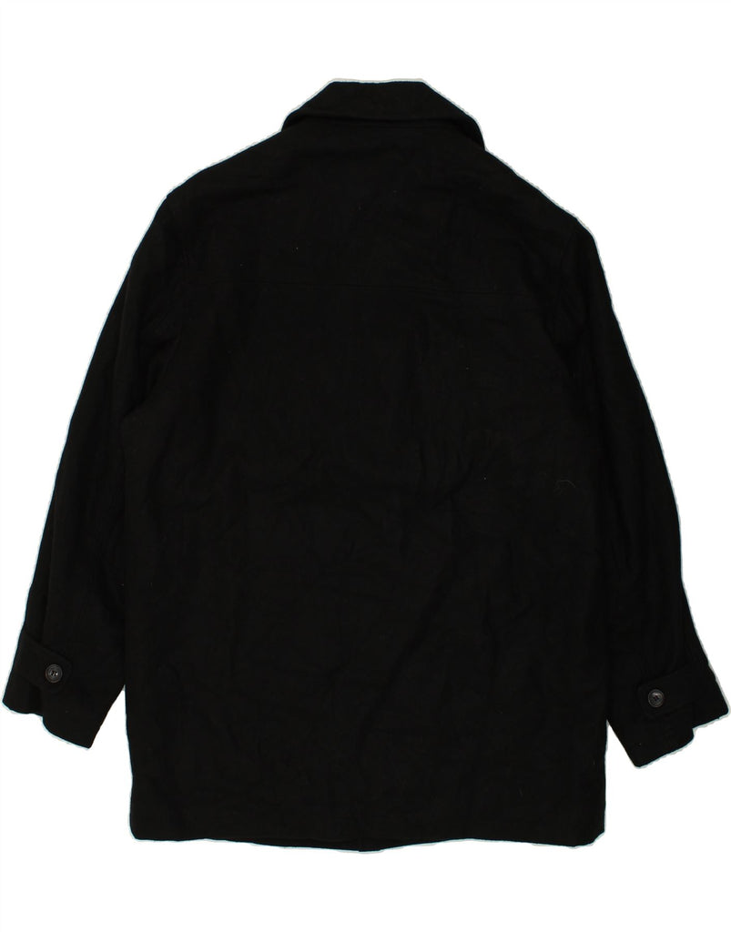 LONDON FOG Mens Overcoat UK 42 XL Black Wool | Vintage London Fog | Thrift | Second-Hand London Fog | Used Clothing | Messina Hembry 