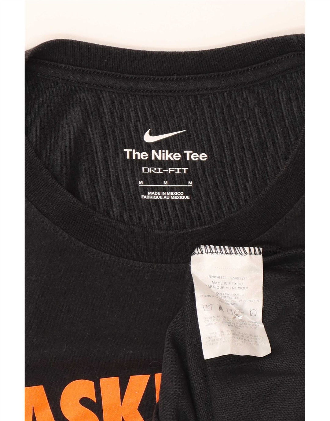 Nike Mens Dri Fit Graphic T-Shirt Top Medium Black Cotton