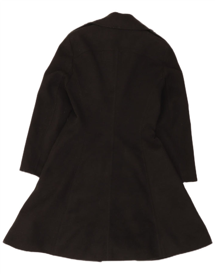 Miss Selfridge Womens Military Double Breasted Coat UK 6 XS Black Polyester