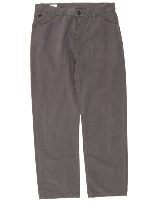 Lacoste Mens Straight Casual Trousers Size 44 Large W36 L28 Grey Cotton