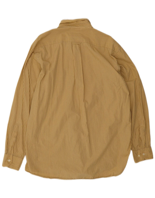 Hugo Boss Mens Shirt Large Yellow Check