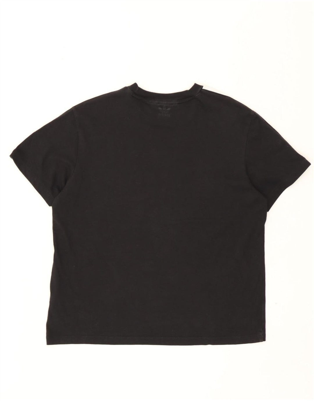 Adidas Womens T-Shirt Top UK 12 Medium  Black Cotton