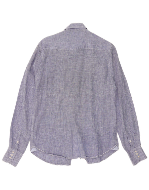 Scotch & Soda Mens Shirt Small Blue Houndstooth