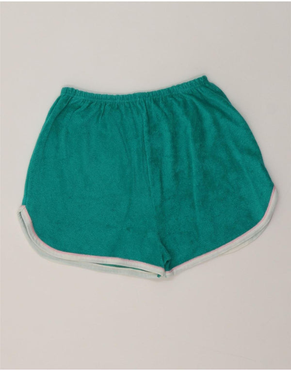 Claude De Pierre Womens Sport Shorts UK 16 Large  Green Striped Cotton