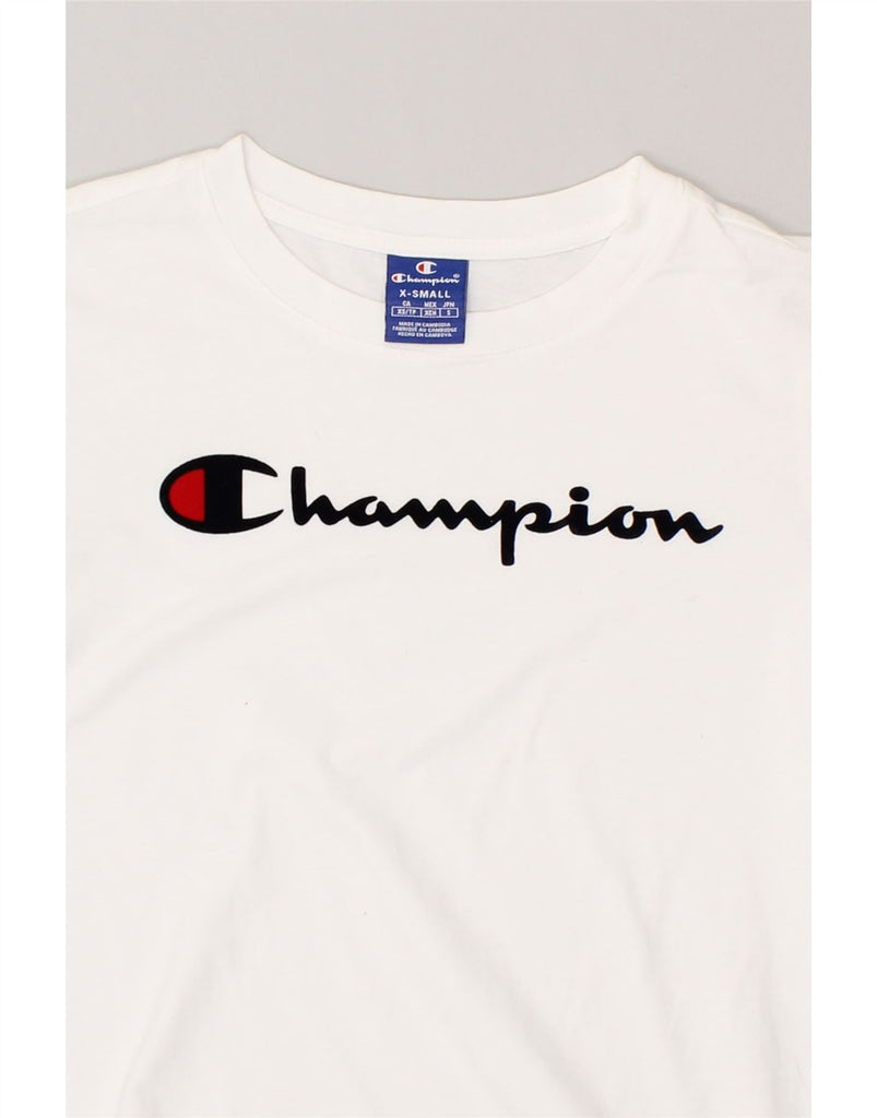 CHAMPION Mens Graphic T-Shirt Top XS White | Vintage Champion | Thrift | Second-Hand Champion | Used Clothing | Messina Hembry 