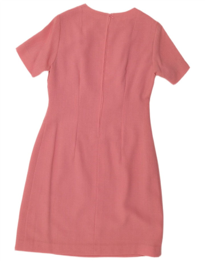 VINTAGE Womens Sheath Dress UK 12 Medium Pink