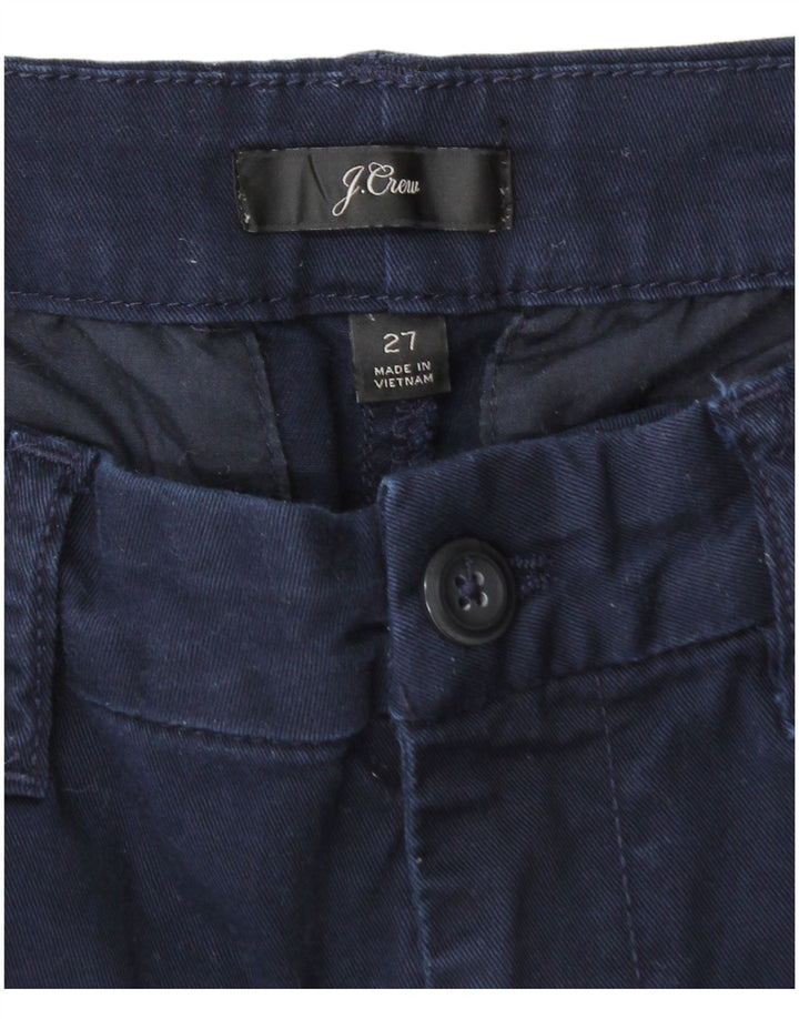 J. Crew Womens Slim Chino Trousers W27 L26 Navy Blue Cotton