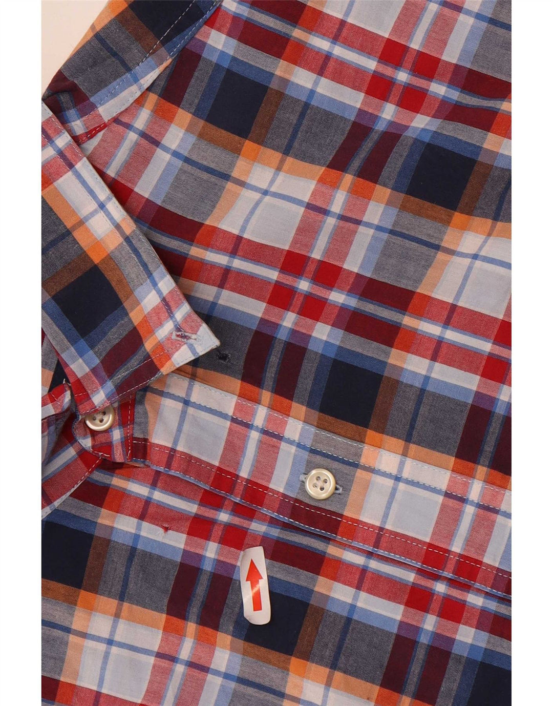 Chaps Mens Short Sleeve Shirt Large Multicoloured Check Cotton