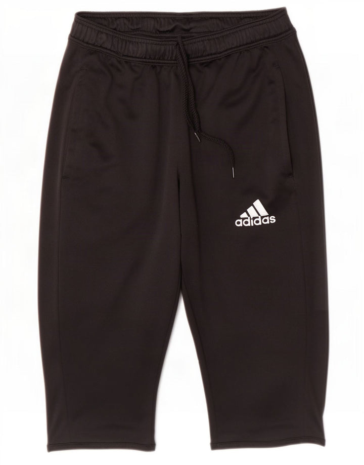 Adidas Womens Climalite Bermuda Sport Shorts UK 10 Small Black Polyester