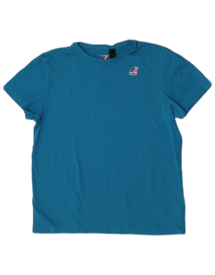K-Way Womens T-Shirt Top UK 14 Medium Blue