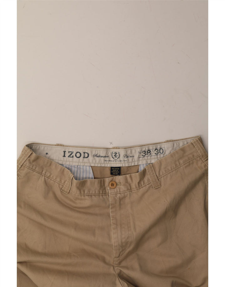 IZOD Mens Straight Chino Trousers  W38 L30 Beige Cotton Vintage Izod and Second-Hand Izod from Messina Hembry 