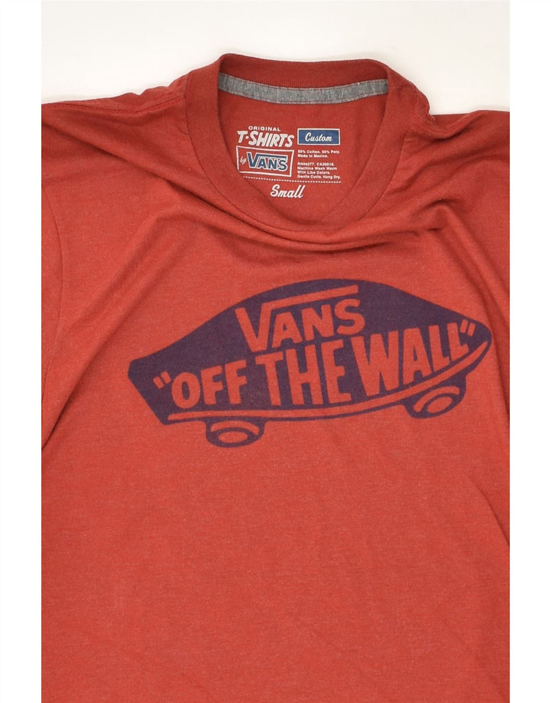 VANS Mens Custom Fit Graphic T-Shirt Top Small Red Cotton | Vintage Vans | Thrift | Second-Hand Vans | Used Clothing | Messina Hembry 