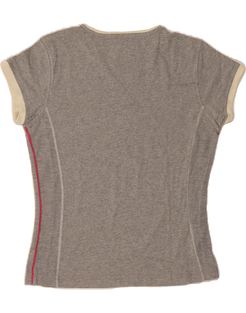 CHAMPION Womens Graphic T-Shirt Top UK 14 Large Grey Cotton Vintage Champion and Second-Hand Champion from Messina Hembry 