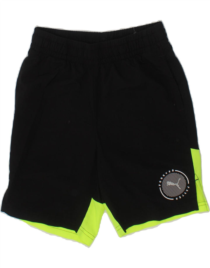 PUMA Boys Graphic Sport Shorts 7-8 Years  Black Colourblock Vintage Puma and Second-Hand Puma from Messina Hembry 
