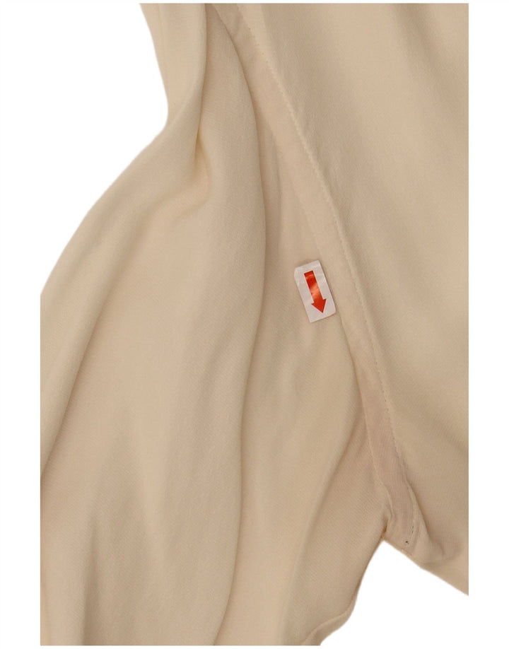 Marella Womens Shirt IT 46 Large Beige Silk